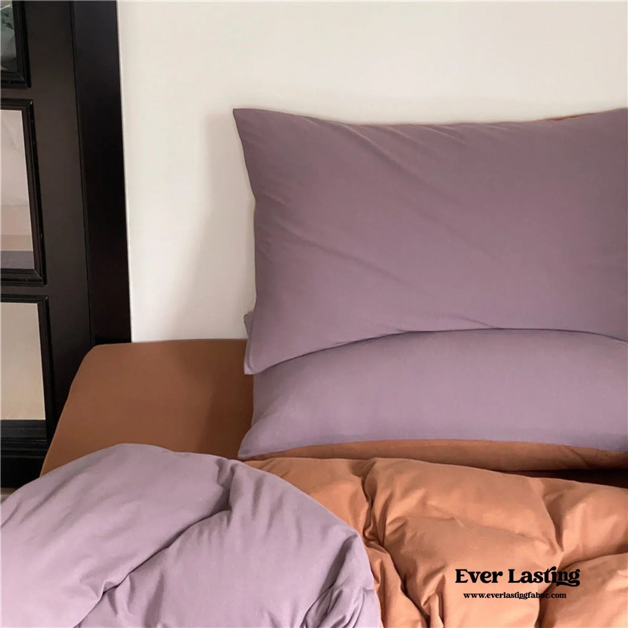 DUO Jersey Knit Bedding Set / Green Blue + Royal Blue Ever Lasting