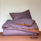 DUO Jersey Knit Bedding Set / Green Blue + Royal Blue Ever Lasting