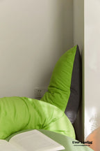 DUO Maximalist Jersey Knit Bedding Set / Green Apple + Gray Ever Lasting