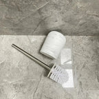 Durable Marble Like Toilet Brush with Holder, Long Handle Cleaning Brush, Splash Cover, Toilet Bowl... - House Of Avana