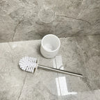 Durable Marble Like Toilet Brush with Holder, Long Handle Cleaning Brush, Splash Cover, Toilet Bowl... - House Of Avana