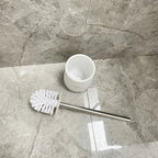 Durable Marble Like Toilet Brush with Holder, Long Handle Cleaning Brush, Splash Cover, Toilet Bowl... - House Of Avana [[SKU:HOA-TWR-009]]