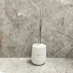 Durable Marble Like Toilet Brush with Holder, Long Handle Cleaning Brush, Splash Cover, Toilet Bowl... - House Of Avana [[SKU:HOA-TWR-009]]