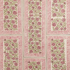 Dusty Rose & Sage Green hand block printed table runners stacked | India natural colors hand block table runners napkins table mats Jaipur handmade aesthetics handicraft | House of Avana [[SKU:HOA-TR-DRSG2-003]]