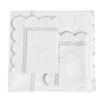 600 Thread Count Scallop Rope Embroidered Cotton Duvet Set Mélange Home