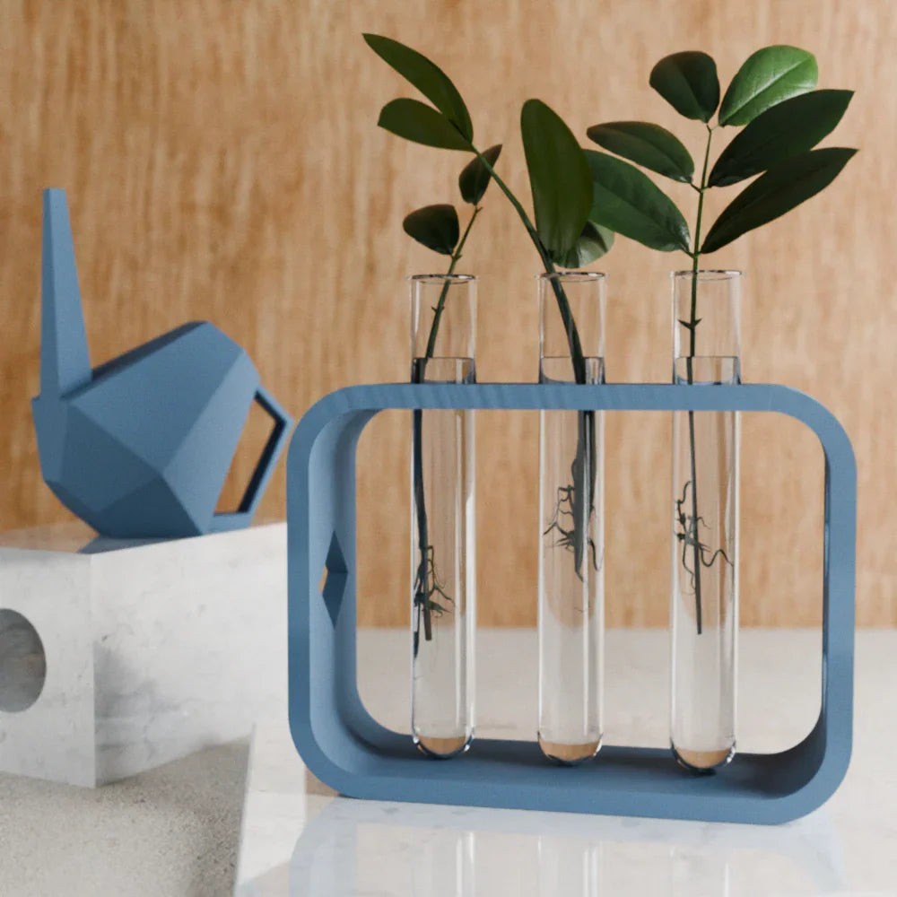 Modern white propagation station, self-watering planter, ceramic - House of Avana