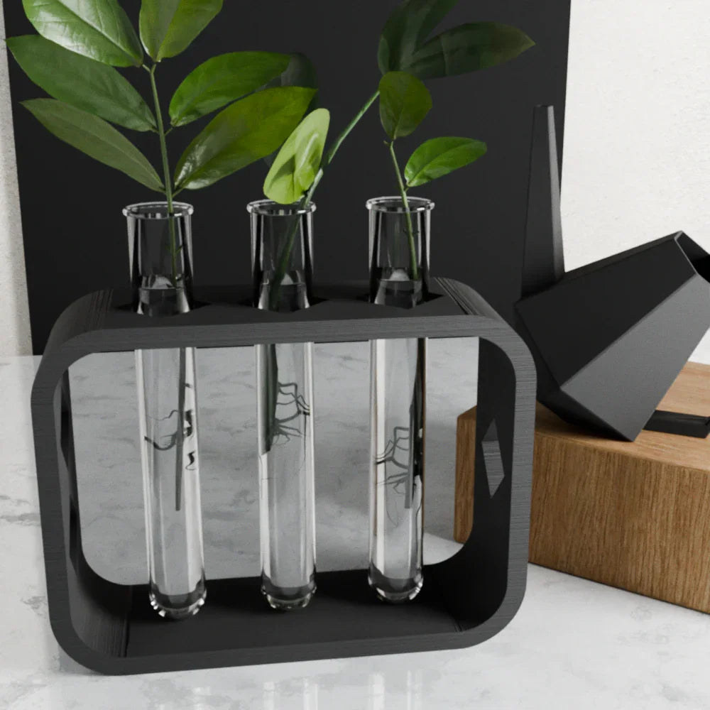 Modern white propagation station, self-watering planter, ceramic - House of Avana