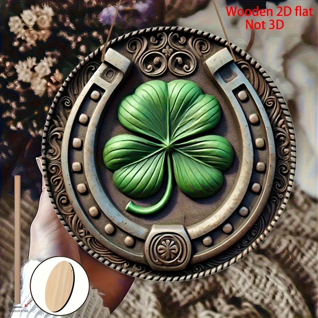 Wall Sign - Retro Wooden Green