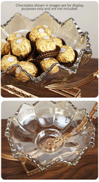 Gold Decor Bowl - Lotus Design Centerpiece