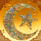 Sequined Pendant - 11.8-inch Star & Moon Luxury