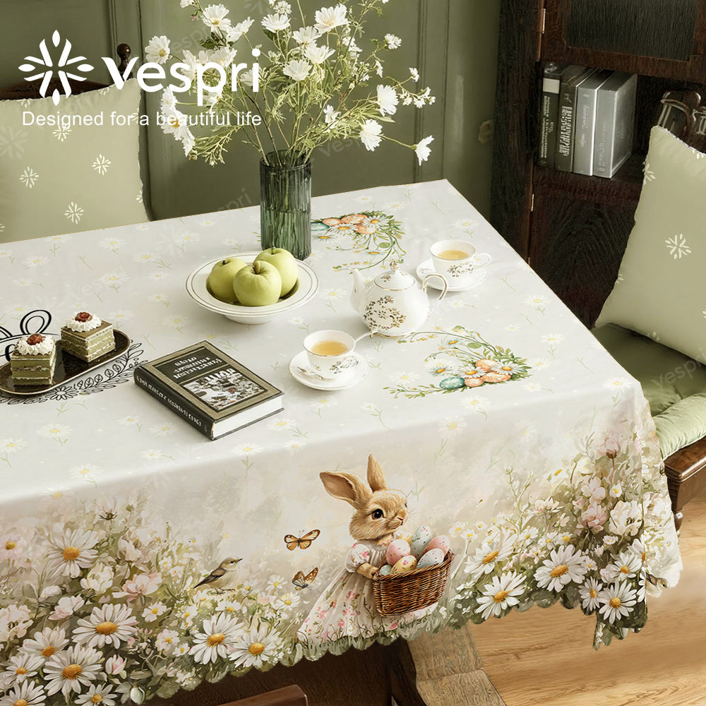Tablecloth - Decorative White Round
