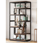 Multifunctional Wall Mounted and Floor Standing Bookshelf Space Saving Display Rack with Open Shelves for Home Office and Student Use 80 cm