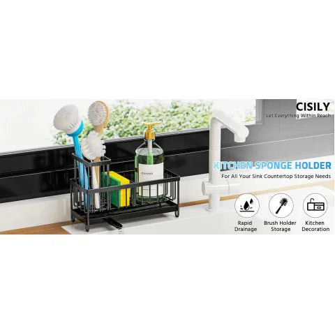 Sponge Holder - Stainless Steel Black