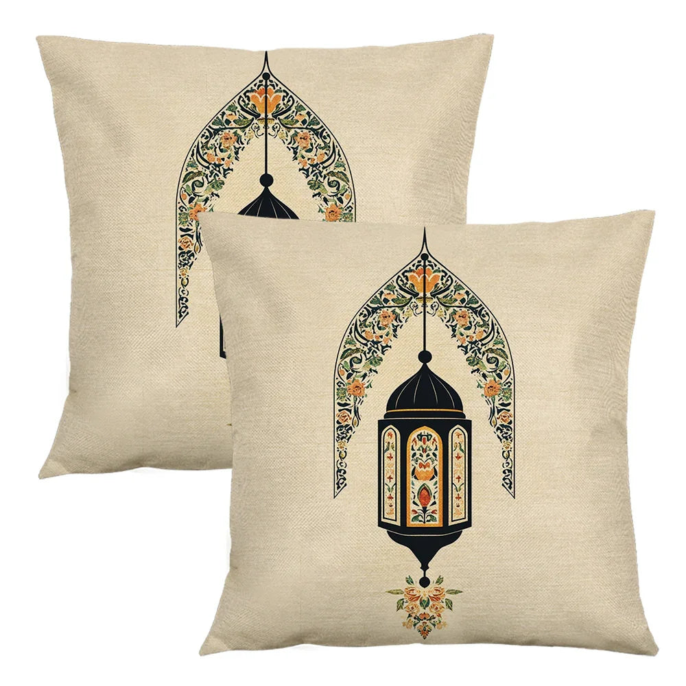 Pillow Covers - Zippered Cotton Beige