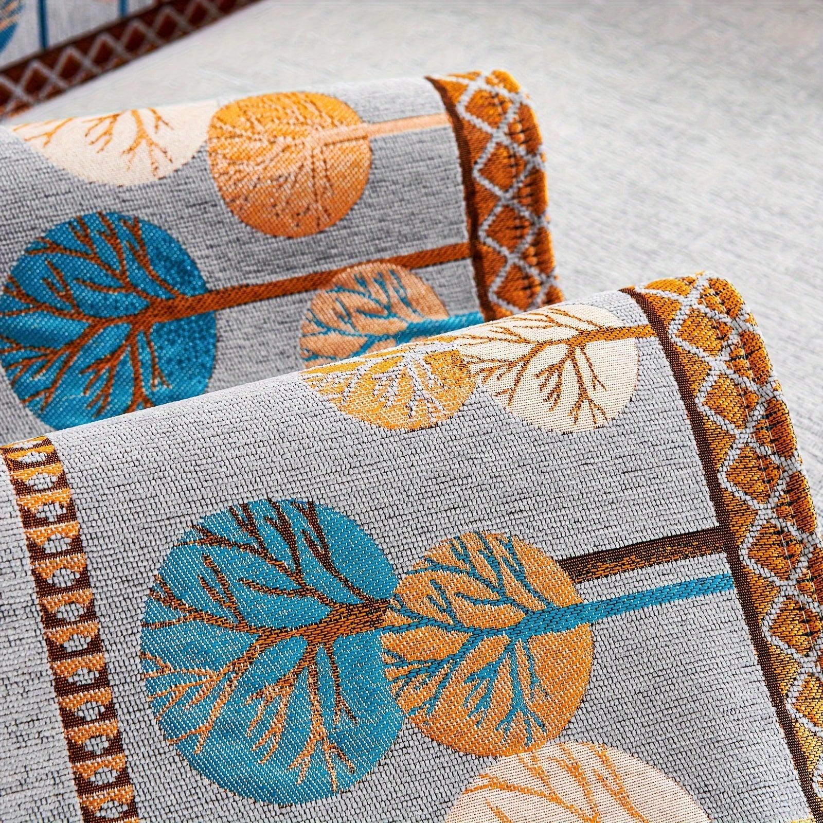 Pet Proof Couch Cover - Boho Chenille Sofa Cover with Tree Embroidery topspet