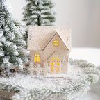 Mini Artificial Christmas Tree and House Set with Glowing Lights - Round Base, Battery-Powered, Ideal for Holiday Decorations, Winter Season, Christmas Tree Decorations, Best for Christmas, Perfect for Thanksgiving House Of Avana