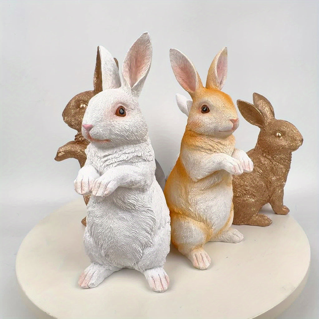 Charming Resin Rabbit Statue - Versatile Indoor/Outdoor Decor for Garden, Patio, and Home House Of Avana