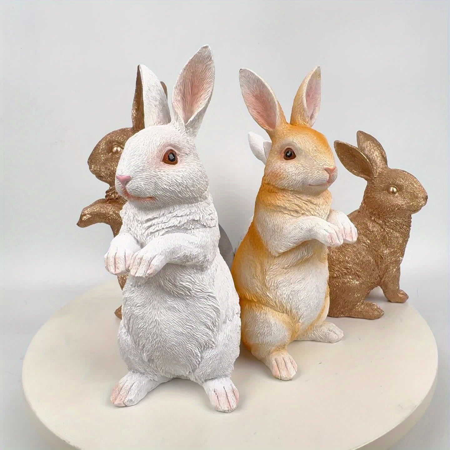 Charming Resin Rabbit Statue - Versatile Indoor/Outdoor Decor for Garden, Patio, and Home House Of Avana