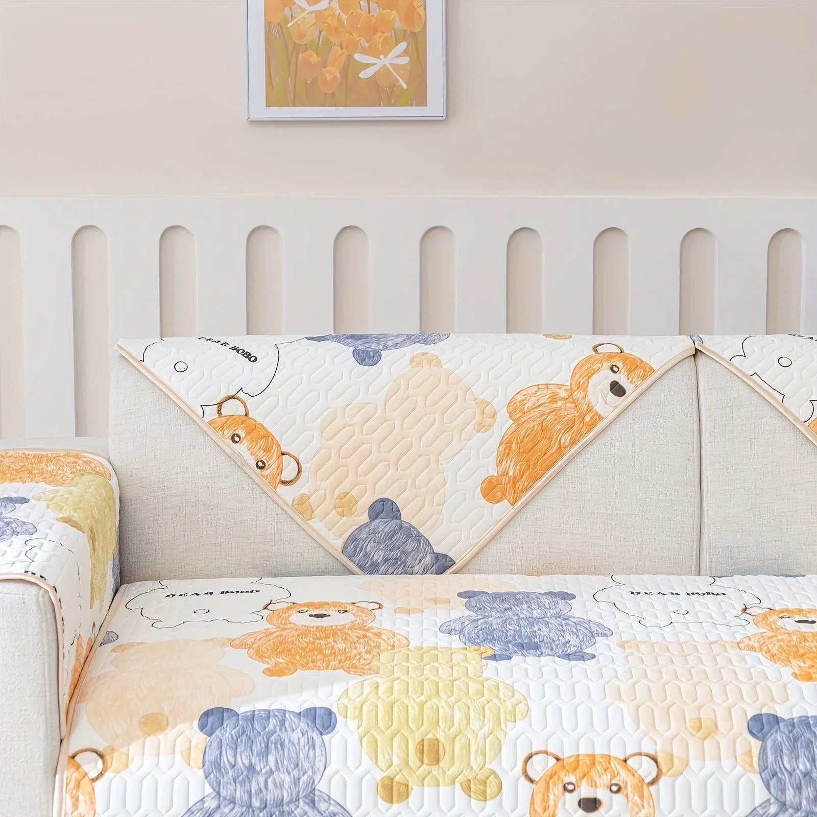 Bohemian Chic Ice Silk Sofa Cover | Extra Large Pet-Friendly Slipcover topspet