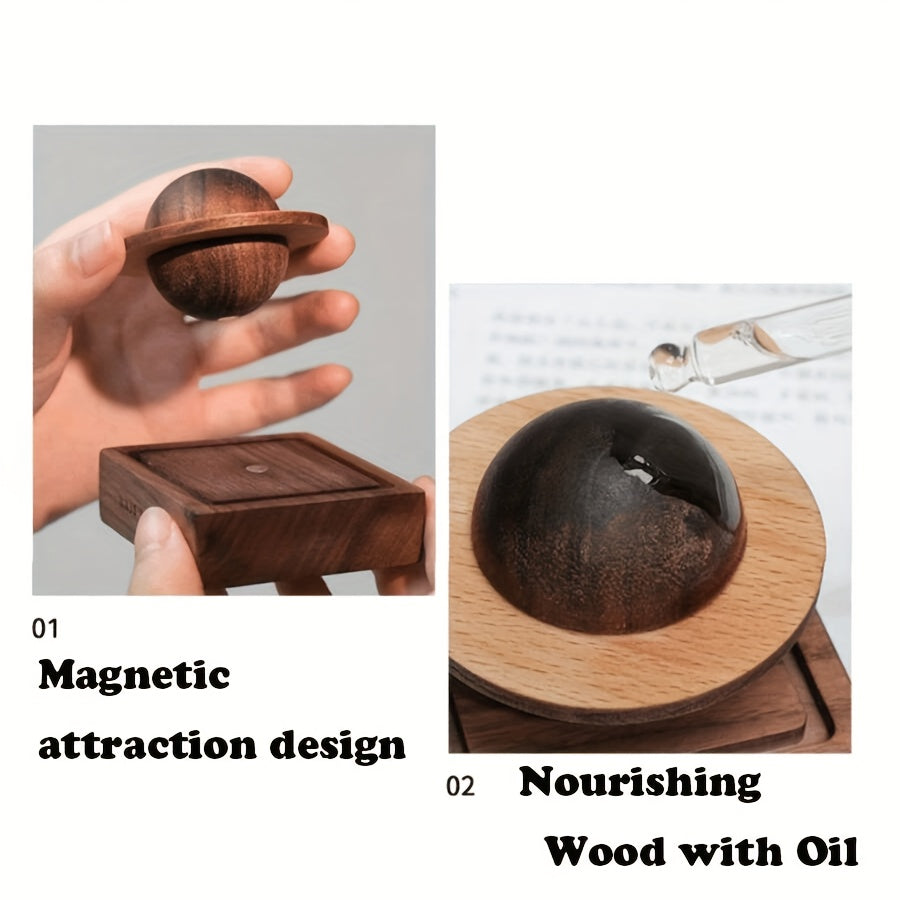 Wooden Sphere Aromatherapy Diffuser - Essential Oil Car & Home Fragrance Accessory, No Battery Required, Room Fragrance, Portable House Of Avana