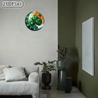 Wall Clock - Silent Wooden Round