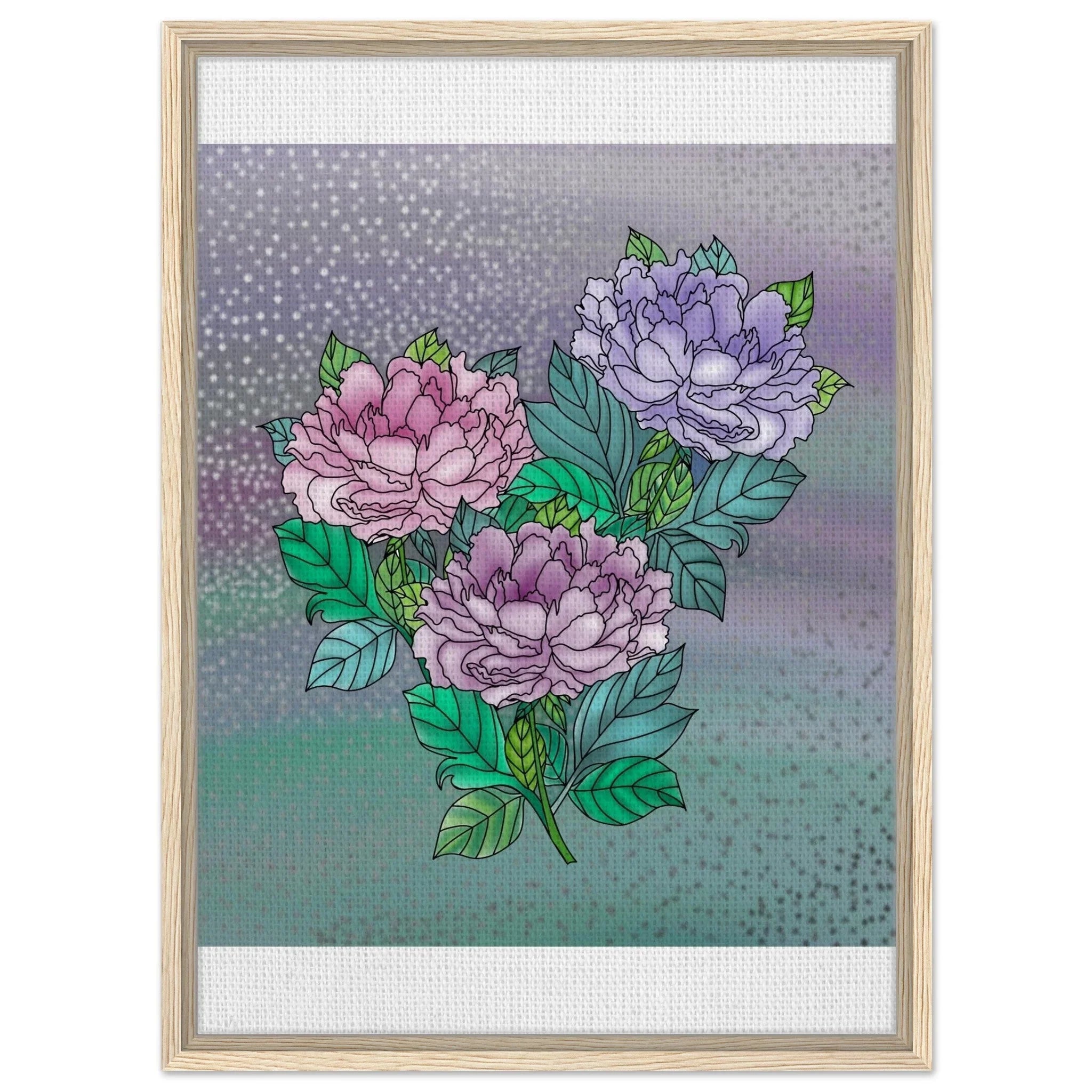 Sparkling Floral Framed Canvas – Muted Elegance for Your Space Marissa's Boutique