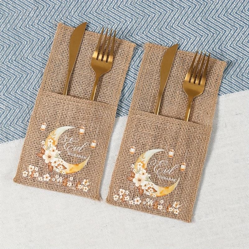 Burlap Bags - Moon Lantern Eid Decor