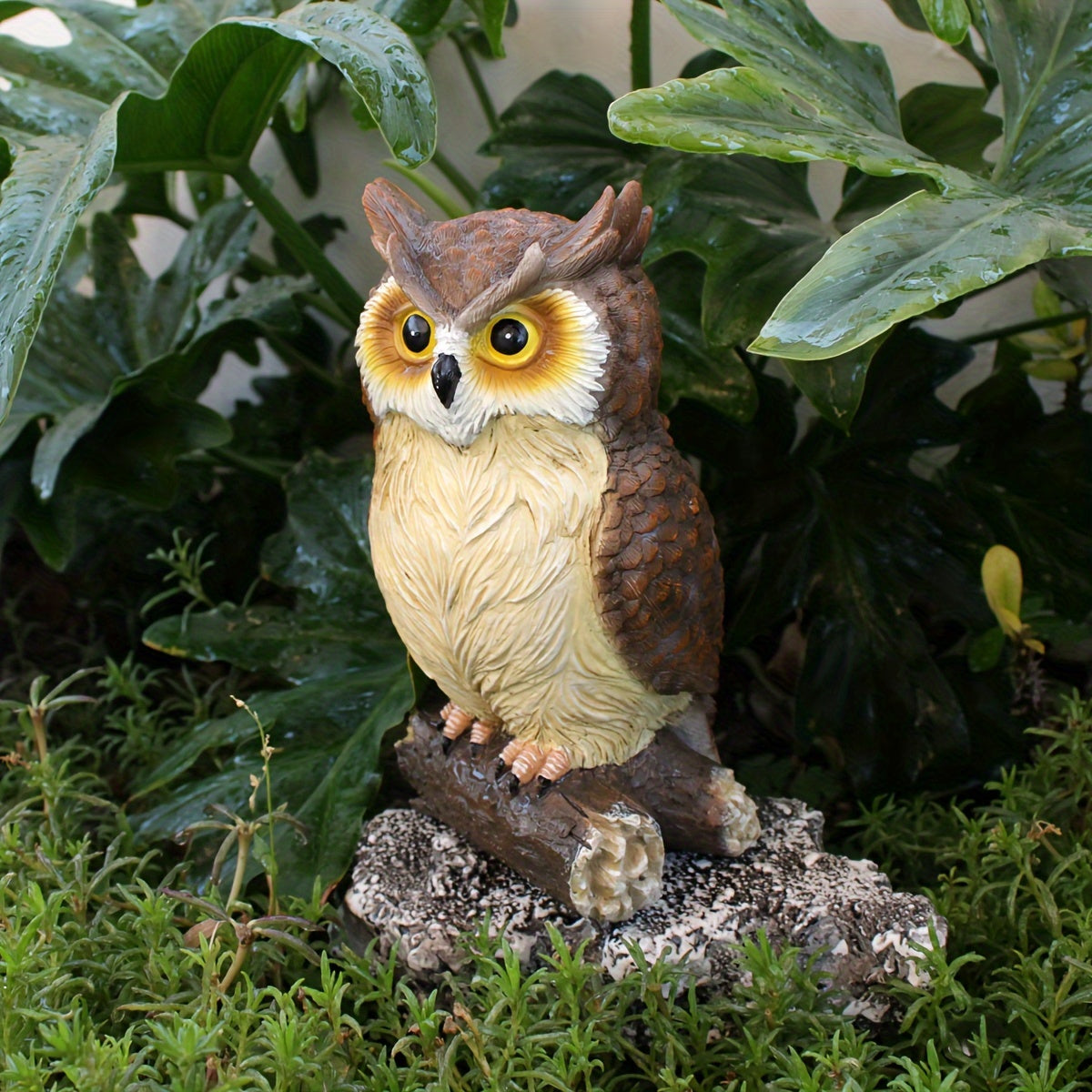 7, 3" Resin Owl Statue - Handcrafted Outdoor Garden Decor, Freestanding Animal Sculpture for Patio, Lawn, Porch & Home Art, Bird Repellent, No Electricity Needed, Perfect for Christmas, Easter, Hanukkah, Thanksgiving, New Yea House Of Avana