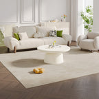 Milk White Circular Coffee Table, Living Room Central Table, Suitable For Modern Coffee Tables In Living Rooms And Bedrooms, Household Furniture, Easy To Assemble House Of Avana