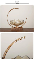 Gold Decor Bowl - Lotus Design Centerpiece