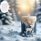 1pc Winter Deer Snow Scene 3D Silicone Mold - Exquisite Forest & Reindeer Carving Design, Flexible & Durable Reusable for Resin/Plaster/Candle Crafts, Perfect For Christmas Home Decor, Fireplace Ornaments & Holiday Gifts House Of Avana