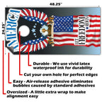 Eagle and Flag - Cornhole Board Wrap - Set of 2 Lone Star Art
