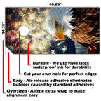 Eagle Flag Fireworks - Cornhole Board Wrap - Set of 2 Lone Star Art