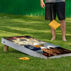 Eagle Flag Fireworks - Cornhole Board Wrap - Set of 2 Lone Star Art