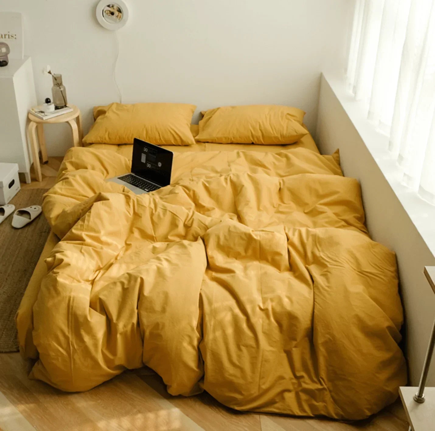 Earth Tone Bedding Set / Gray Ever Lasting
