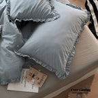 Earth Tone Ruffle Bedding Set / White Ever Lasting