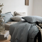 Earth Tone Ruffle Bedding Set / White Ever Lasting