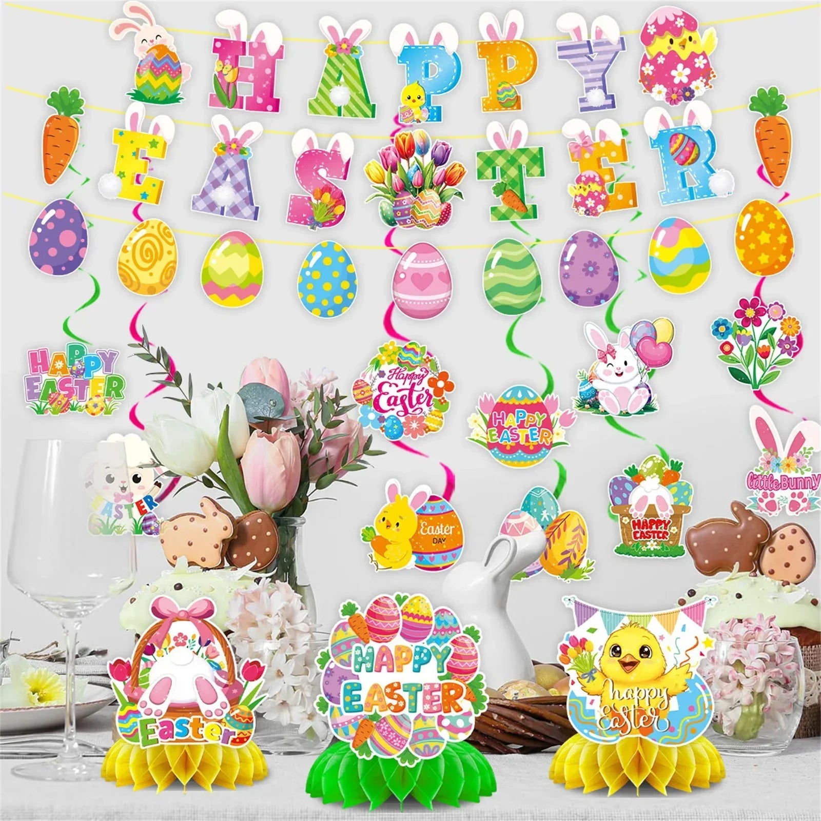 Easter Garland - Decorative Paper Egg