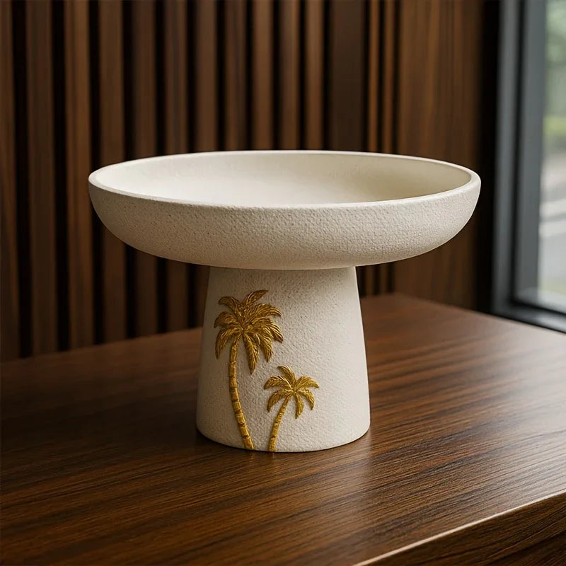 Decorative Tray - Palm Tree Design Ceramic Small