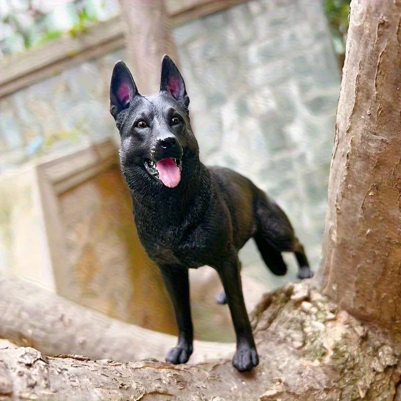 German Shepherd Dog Cognitive Decorative Figurine Realistic PVC Statue German Shepherd Dog Statue Military Style Action Doll Perfect Birthday Gift Dog Statue Static Solid Simulation Animal Dog Model House Of Avana