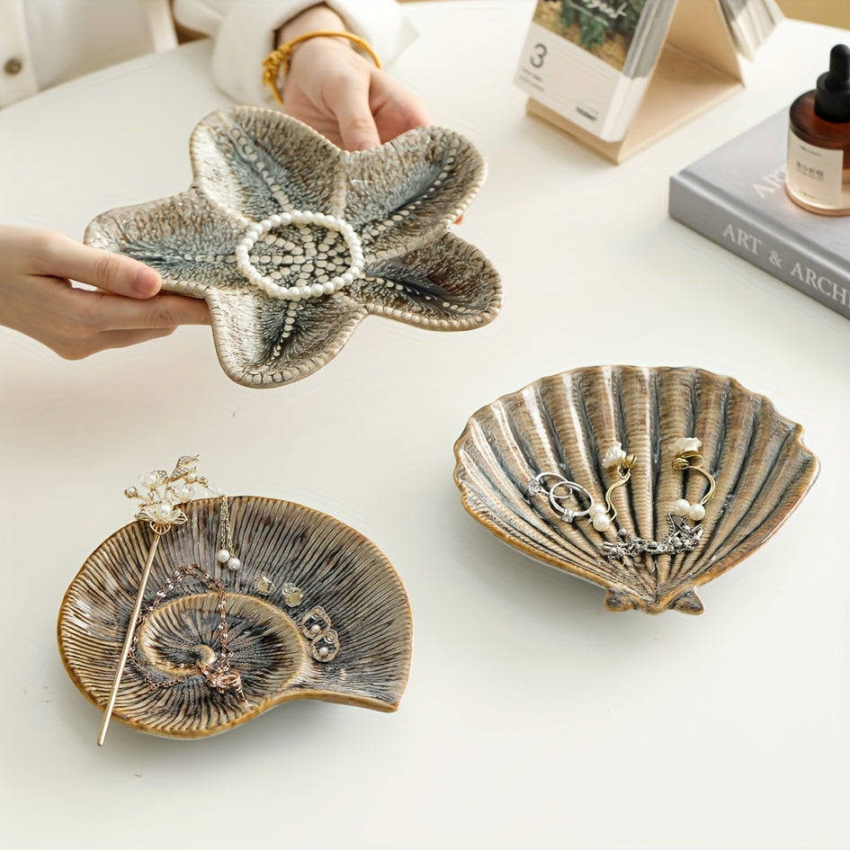 Jewelry Tray - Dual-Color Ceramic Starfish