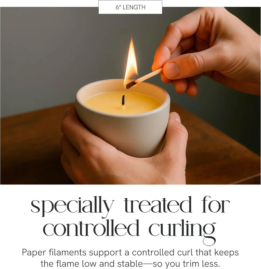 ECO Wicks, 6" Length Pack of 100 EAP Innovations