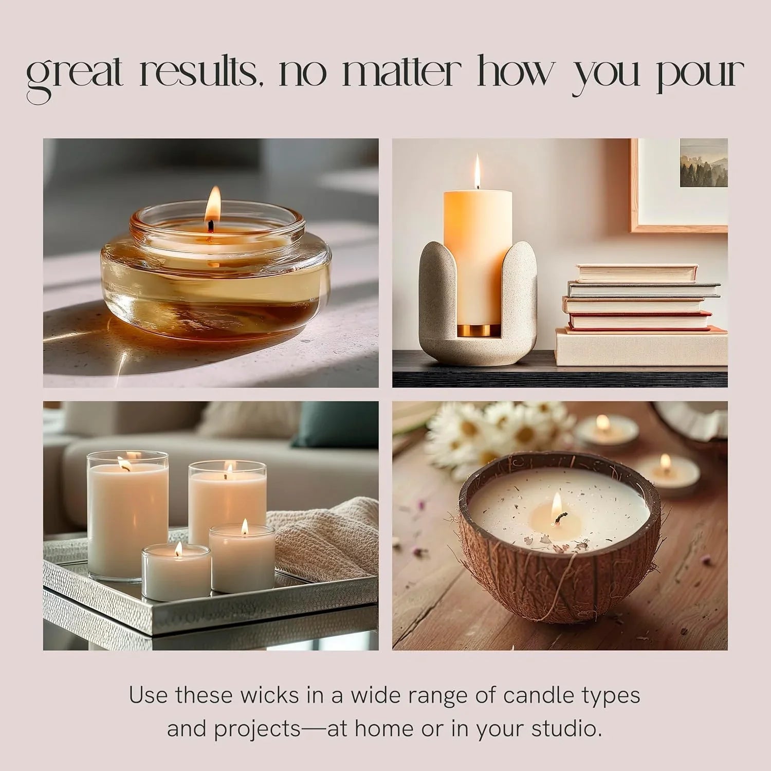 ECO Wicks, 6" Length Pack of 100 EAP Innovations