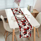 Table Runner - Horse Theme Red Black White