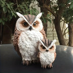 1 Set Realistic Resin Owl Statues - Garden Bird Deterrent Decor, Lifelike Outdoor/Indoor Scarecrow Owls with Expressive Eyes, Durable Weather-Resistant Animal Sculptures for Lawn, Patio, Tabletop - No Batteries/Electricity, O House Of Avana