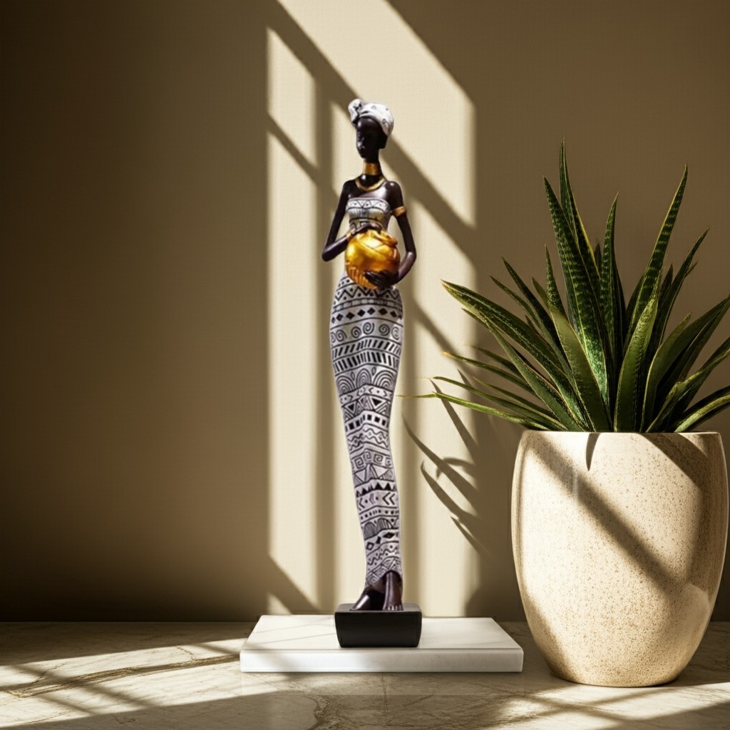 African Tribal Female Handcrafted Figurines House Of Avana