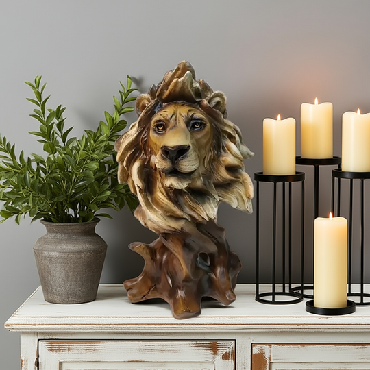 Majestic Lion Head Statue House Of Avana