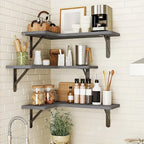 TOMNK 5pcs Corner Floating Shelves, Bookcases, Cabinets & Shelves, Rustic Wood Wall Mounted Corner Shelf for Bedroom, Bathroom, Kitchen, Home Decor, Laundry Room, Living Room, Gray, for Halloween And Christmas House Of Avana