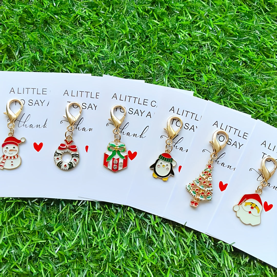 6/12pcs Christmas Keychain Set, Thank You Theme Pocket Hug Gift Pack. Unique Thank You Gift, Commemorative Gift, Friendship Gift, Cute Gift Pendant for Coin Purse, Backpack and Car Key Accessories, Cute Fruit Grape Keychain, House Of Avana