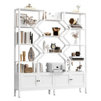 76.5" H X 74.2" W Industrial Bookshelf with 4 Large Storage Cabinet Shelves, 5-Tier Heavy Duty Wood & Metal Display Book Shelf, Large Etagere Bookcase, Floor to Ceiling Bookshelves/Room Divider for Wall/Library/Office/Living House Of Avana